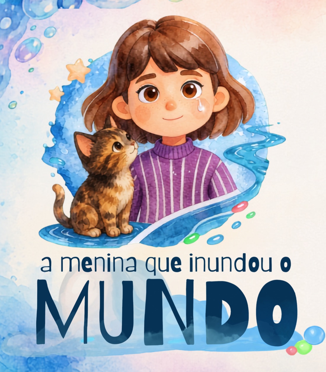 A Menina que Inundou o Mundo — Biê e sua gatinha, arte oficial do espetáculo